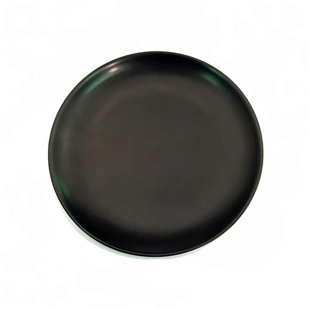 CAC 12" Round Japanese Style Coupe Dinner Plate - Ceramic, Black (666-21-BLK)