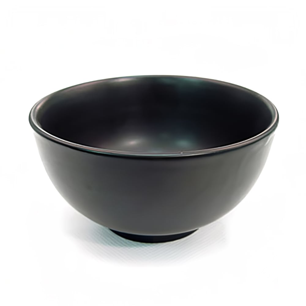 CAC 4 3/4" Japanese Style Rice Bowl - Ceramic, Black (666-4-BLK)