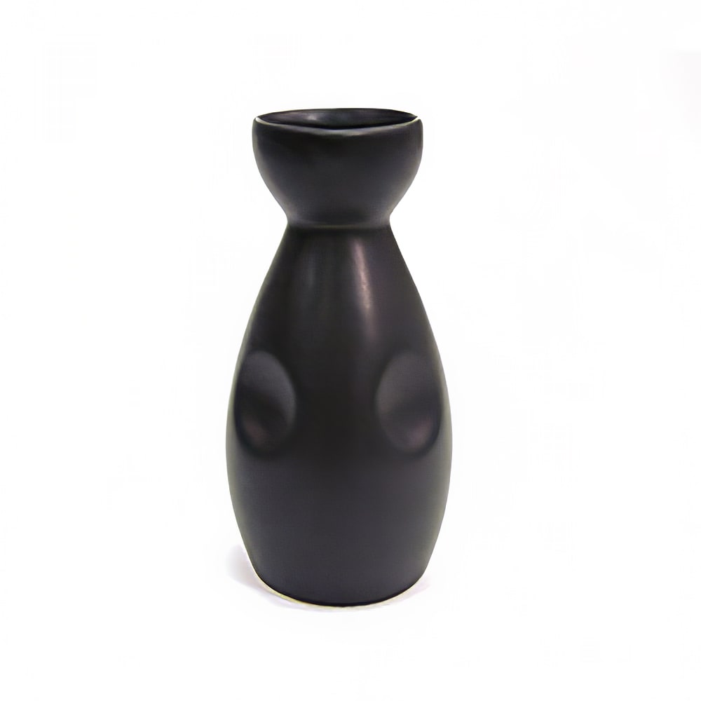 CAC 6 oz Japanese Style Sake Pot - Ceramic, Black (666-WP-BLK)