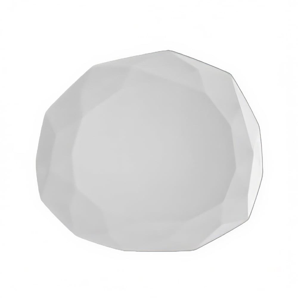 CAC Irregular Art Deco Plate - 7 7/8" x 6 7/8", Porcelain, Bone White (ART-7)