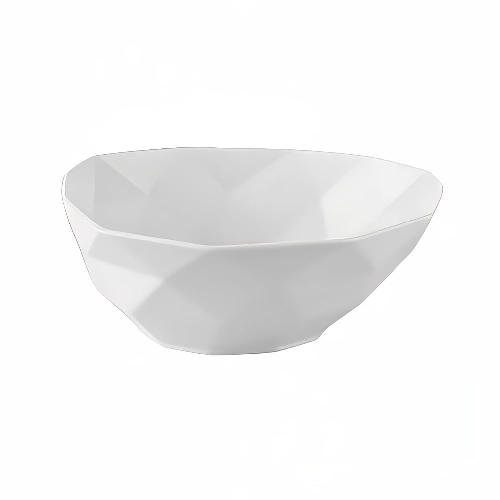 CAC 26 oz Irregular Art Deco Soup/Salad Bowl - Porcelain, Bone White (ART-B7)
