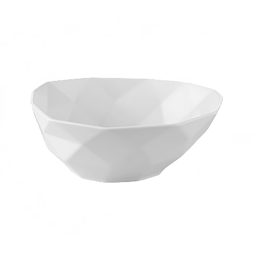 CAC 48 oz Irregular Art Deco Soup/Salad Bowl - Porcelain, Bone White (ART-B8)