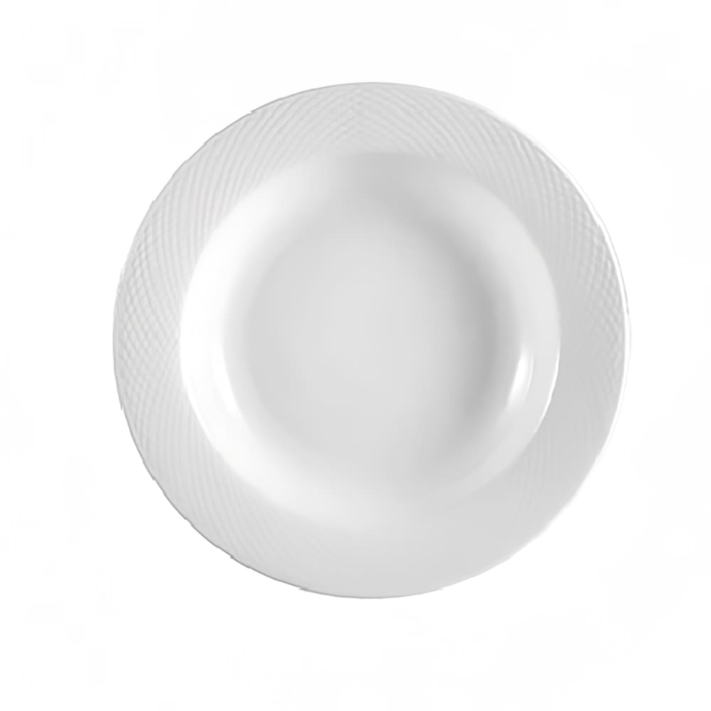 CAC 16 oz Round Boston Pasta Bowl - Embossed Porcelain, Super White (BST105)