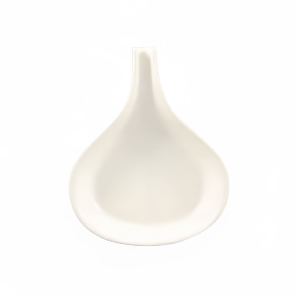 CAC White Coupe/Sheer Fry Pan Server, Festiware, Pear-Shaped (FP-12-W)