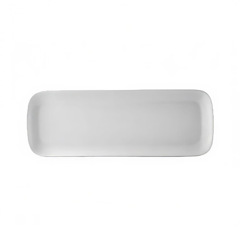 CAC Rectangular Oxford Long Tray - 14" x 4", Porcelain, Bone White (OXF-C441)