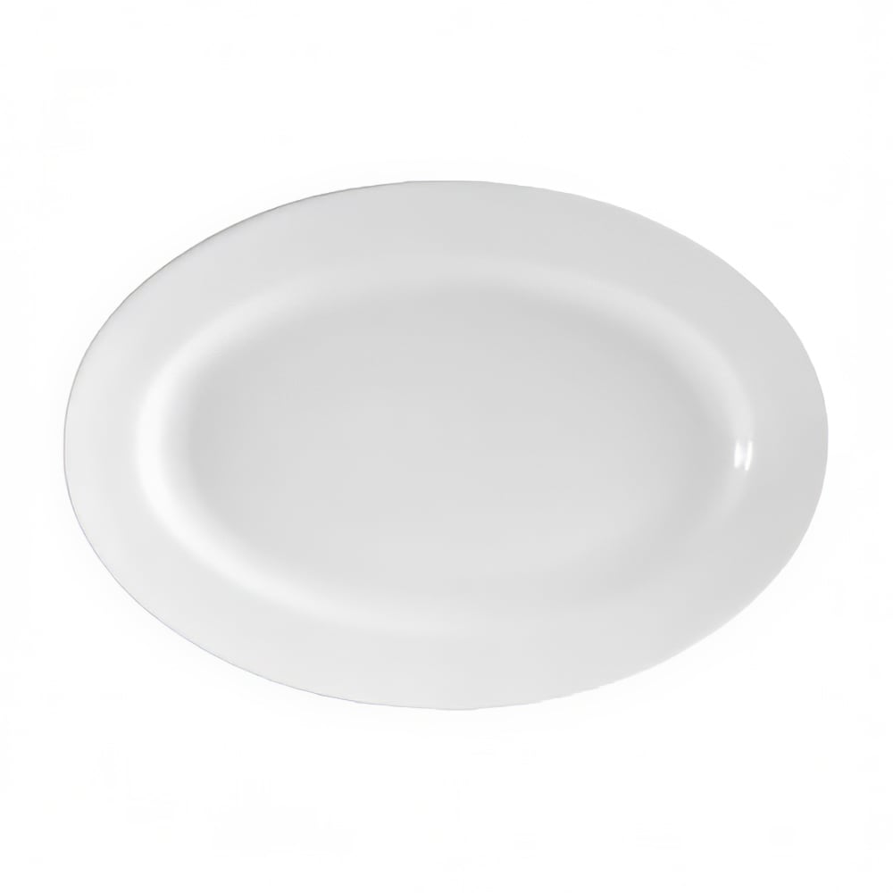 CAC 13" x 7 5/8" Oval Clinton Platter - Porcelain, Super White (RCN-14)