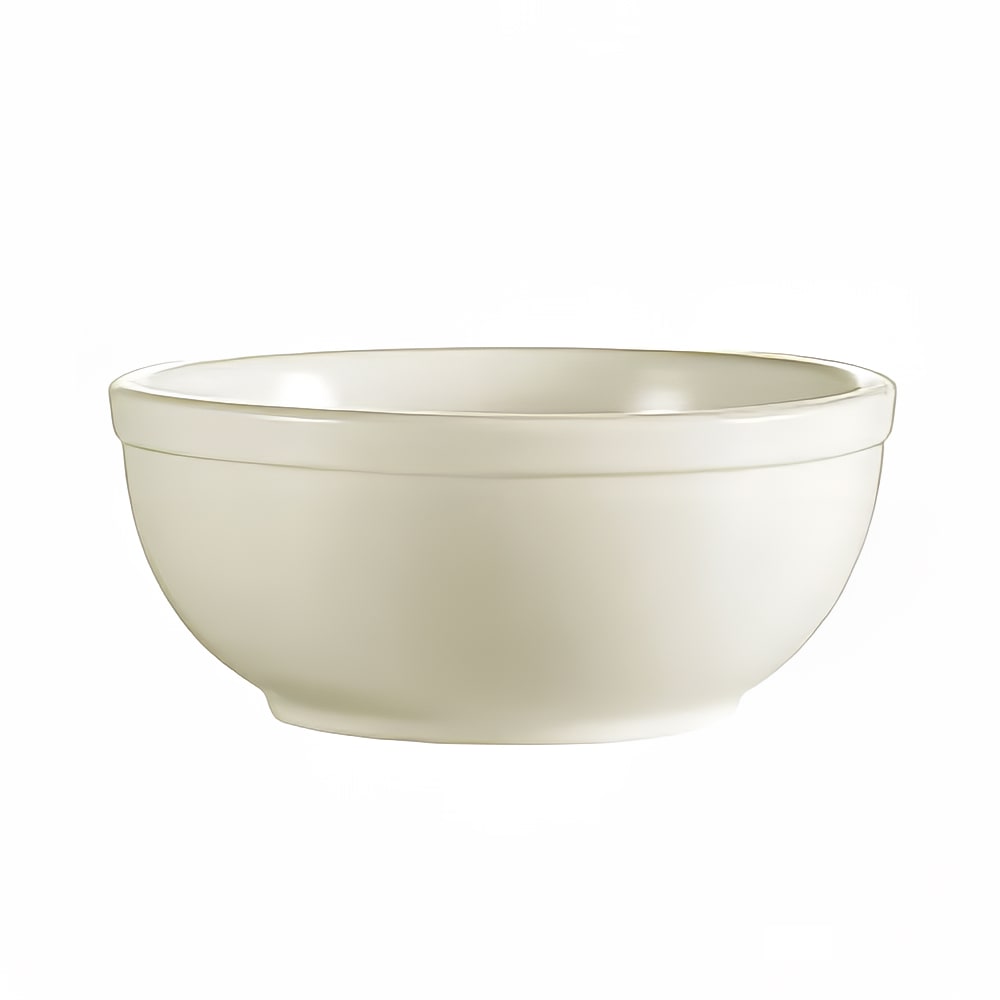 CAC 12 1/2 oz Round REC Nappie Bowl - Ceramic, American White (REC-15)