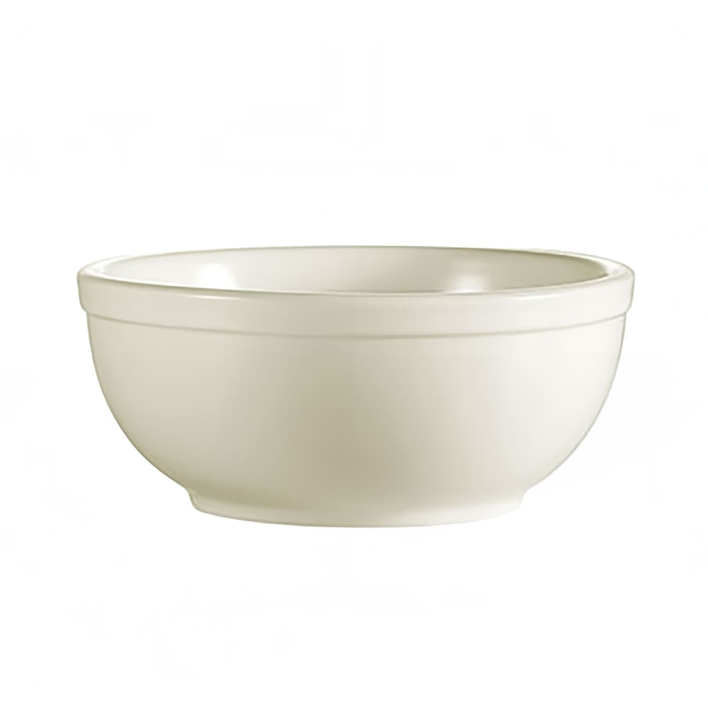 CAC 15 oz Round REC Nappie Bowl - Ceramic, American White (REC-18)