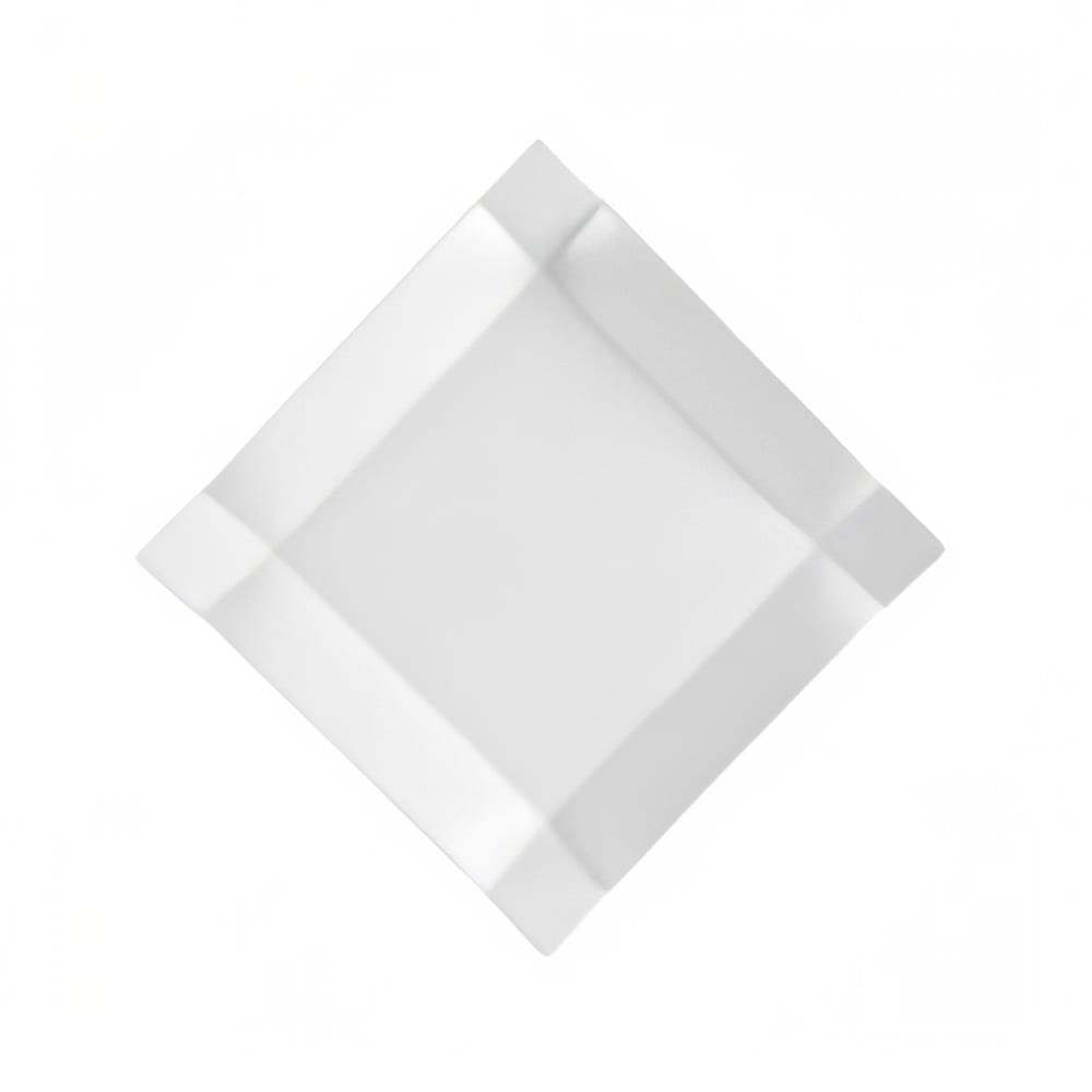 CAC 4" Square Times Square Bread Plate - Porcelain, Super White (TMS5)
