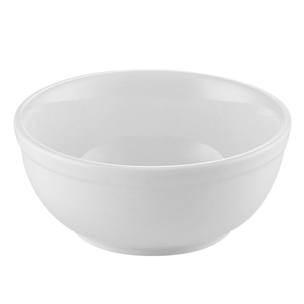 CAC 12 1/2 oz Round Universal Nappie Bowl - Porcelain, Super White (UVS-15)