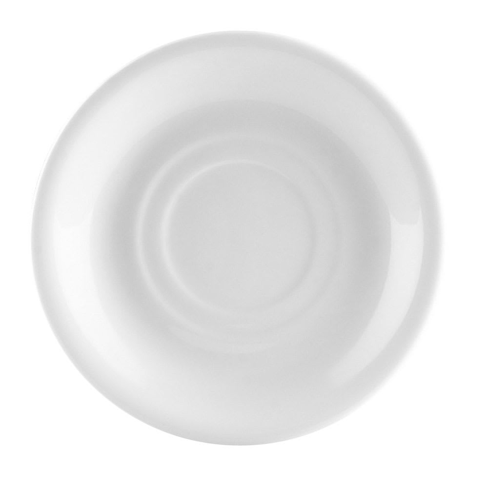 CAC 6" Round Universal Saucer - Porcelain, Super White (UVS-2)