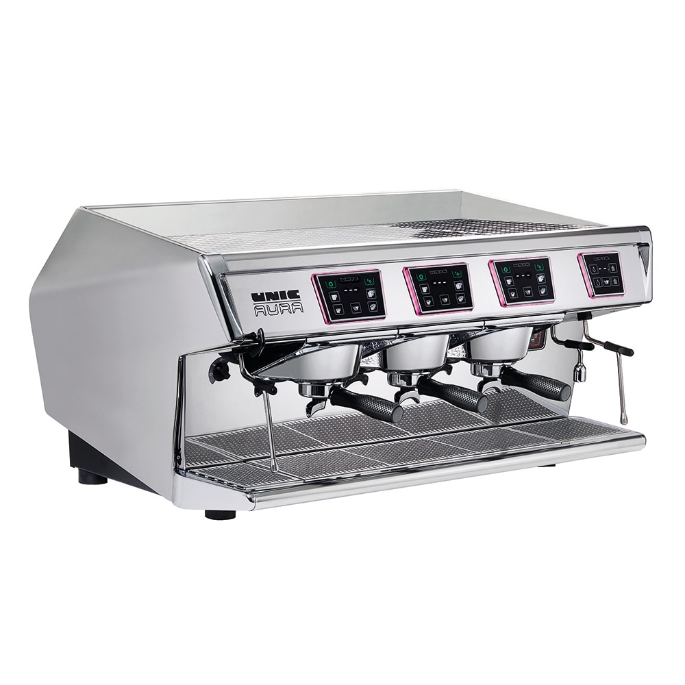 UNIC Aura3 Automatic Espresso Machine w/ 3 Groups & (1) 15.6 liter Steam Boiler, 230v/1ph (AURA3)