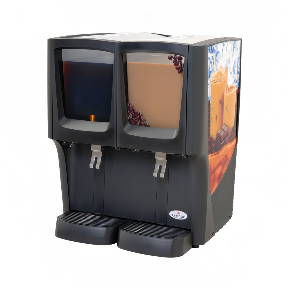 Crathco C-2D-16 Refrigerated Drink Dispenser w/ (2) 5 gal Bowls, Pre Mix, 120v