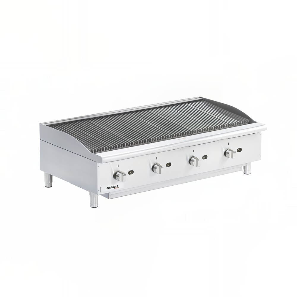 Cecilware Pro 48" Countertop Gas Charbroiler w/ Cast Iron Grates, (4) Burner (CCP48)
