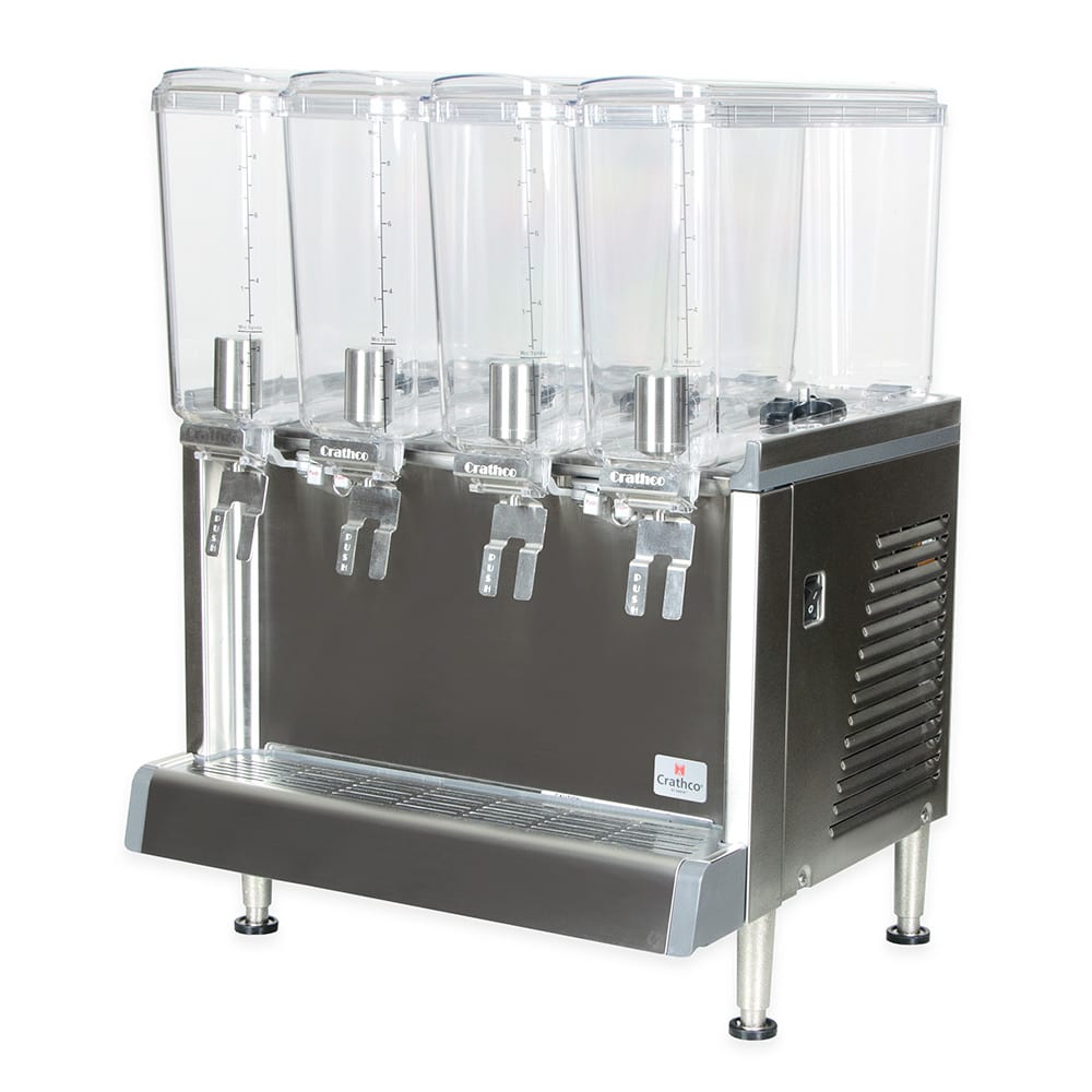 Crathco CS-4E-16-290 Refrigerated Drink Dispenser w/ (4) 2 2/5 gal Bowls, Pre Mix, 120v