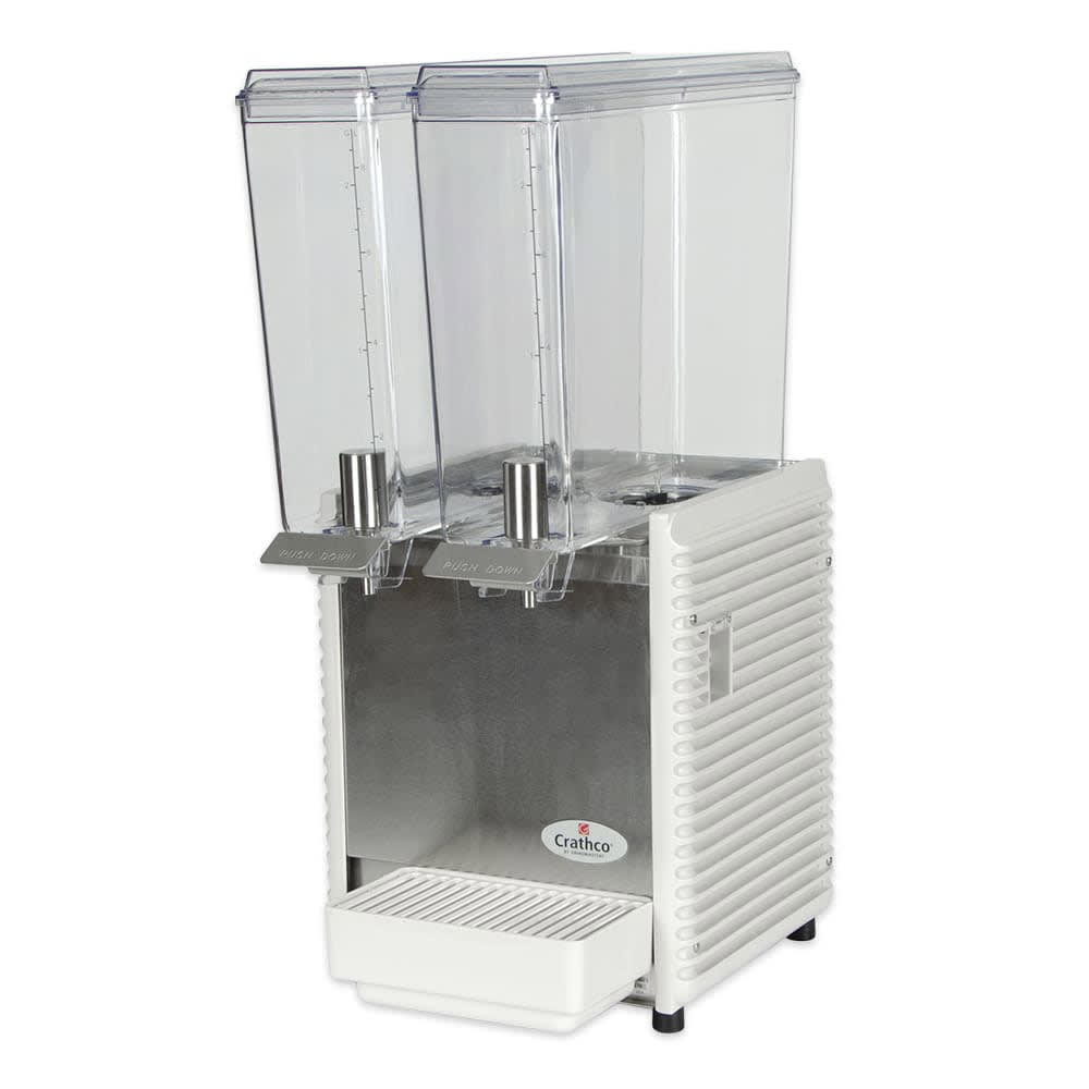 Crathco E29-4 11 1/4" MiniTwin PreMix Cold Beverage Dispenser w/ (2) 2 2/5 gal Bowls, 115v