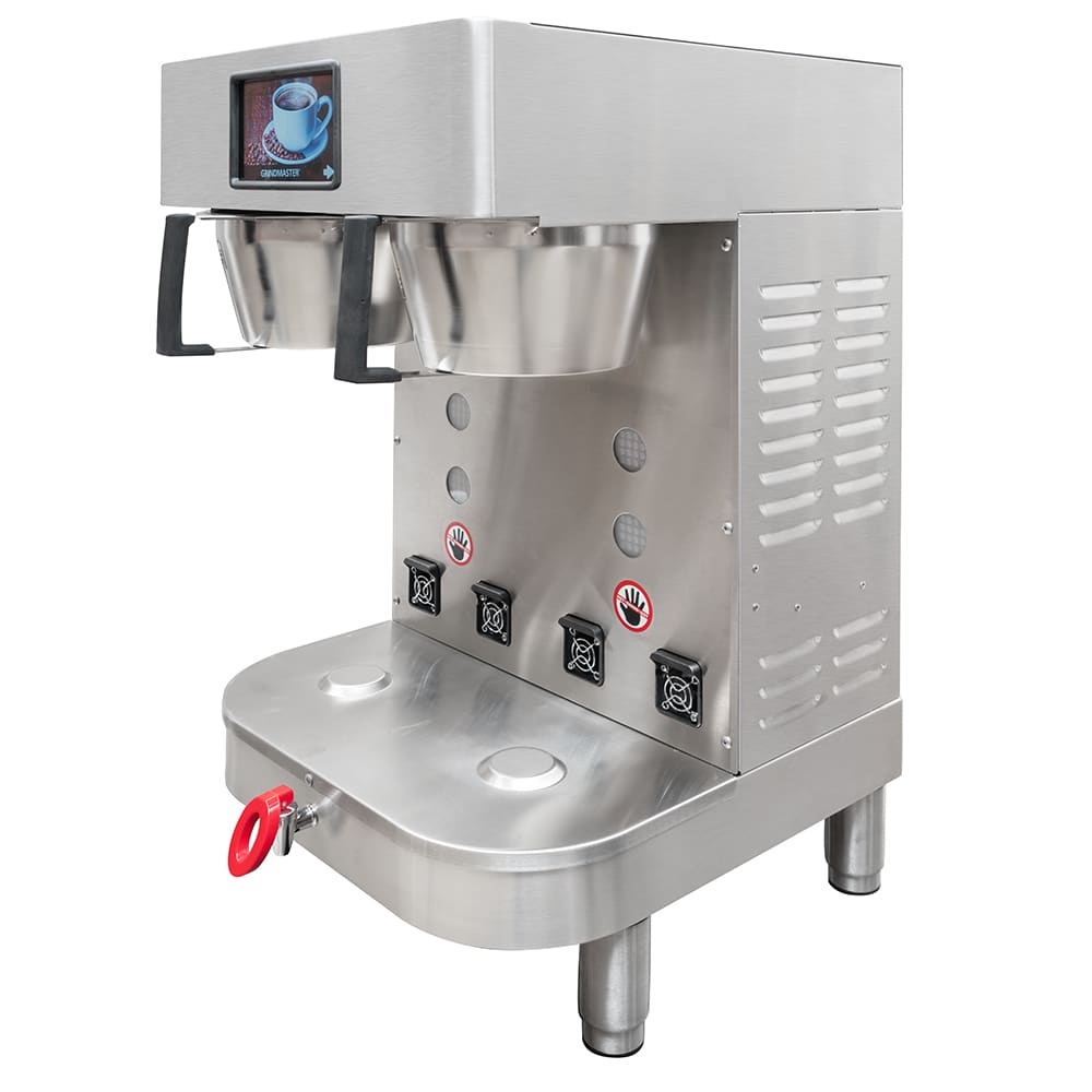 Grindmaster PBC-2A Double Coffee Brewer for (2) 1 1/2 gal Shuttles - Digital Control, 240v/1ph