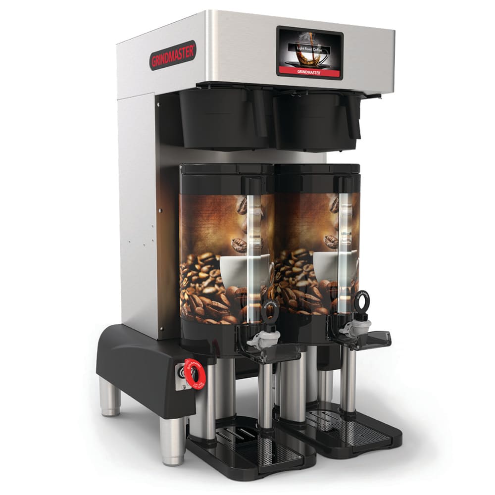 Grindmaster PBC-2VS Double Coffee Brewer for (2) 1 1/2 gal Shuttles - Digital Control, 240v/1ph