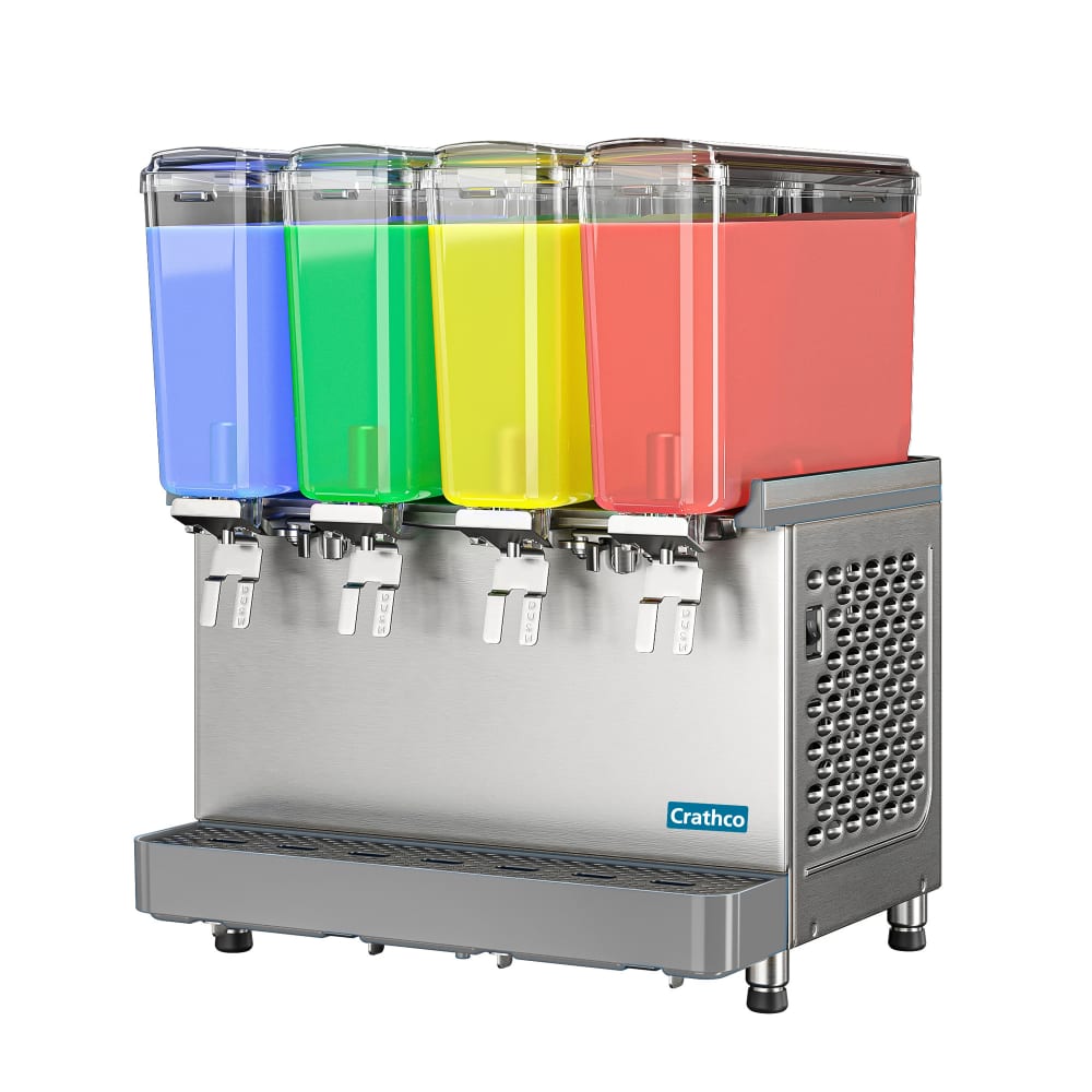 Crathco SR-4E-16 Classic Pro™ Bubbler® Refrigerated Drink Dispenser w/ (4) 2 2/5 gal Bowl, Mixing, 120v