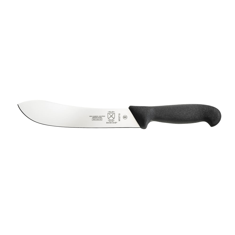 Mercer Culinary M13715 8" Butcher Knife w/ Black Textured Glass-Reinforced Nylon Handle, High-Carbon German Steel