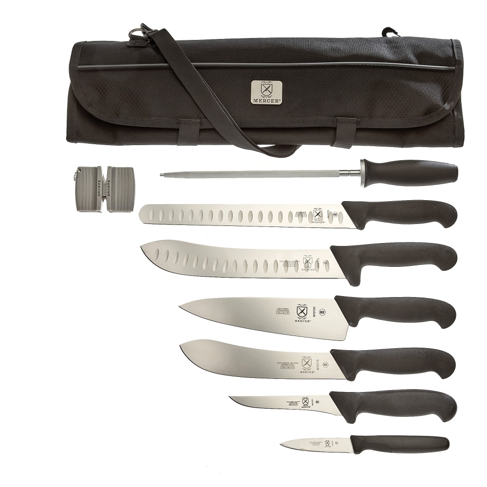 Mercer Culinary M13752 9 Piece Ultimate BBQ Kit Set w/ Pocket Roll