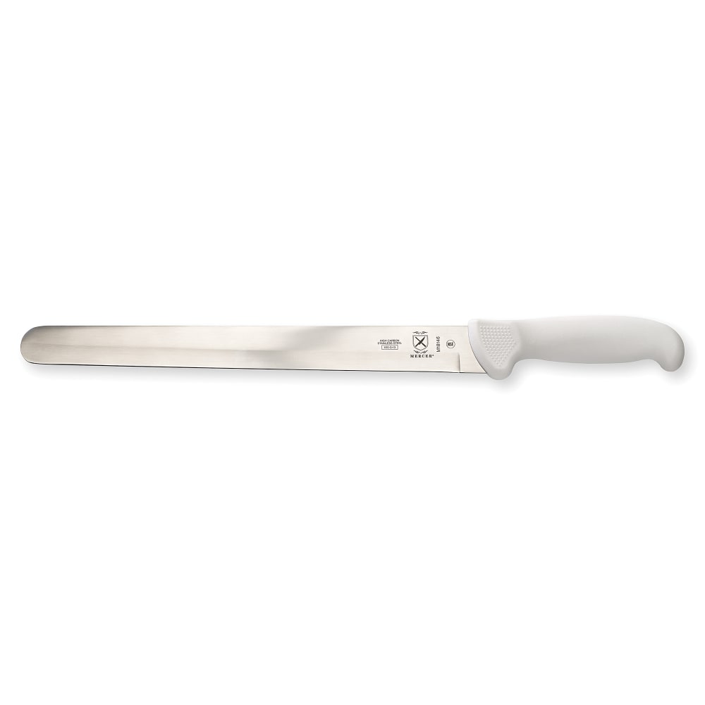Mercer Culinary M18146 12" Slicer Knife w/ White Polypropylene Handle, High Carbon Japanese Steel