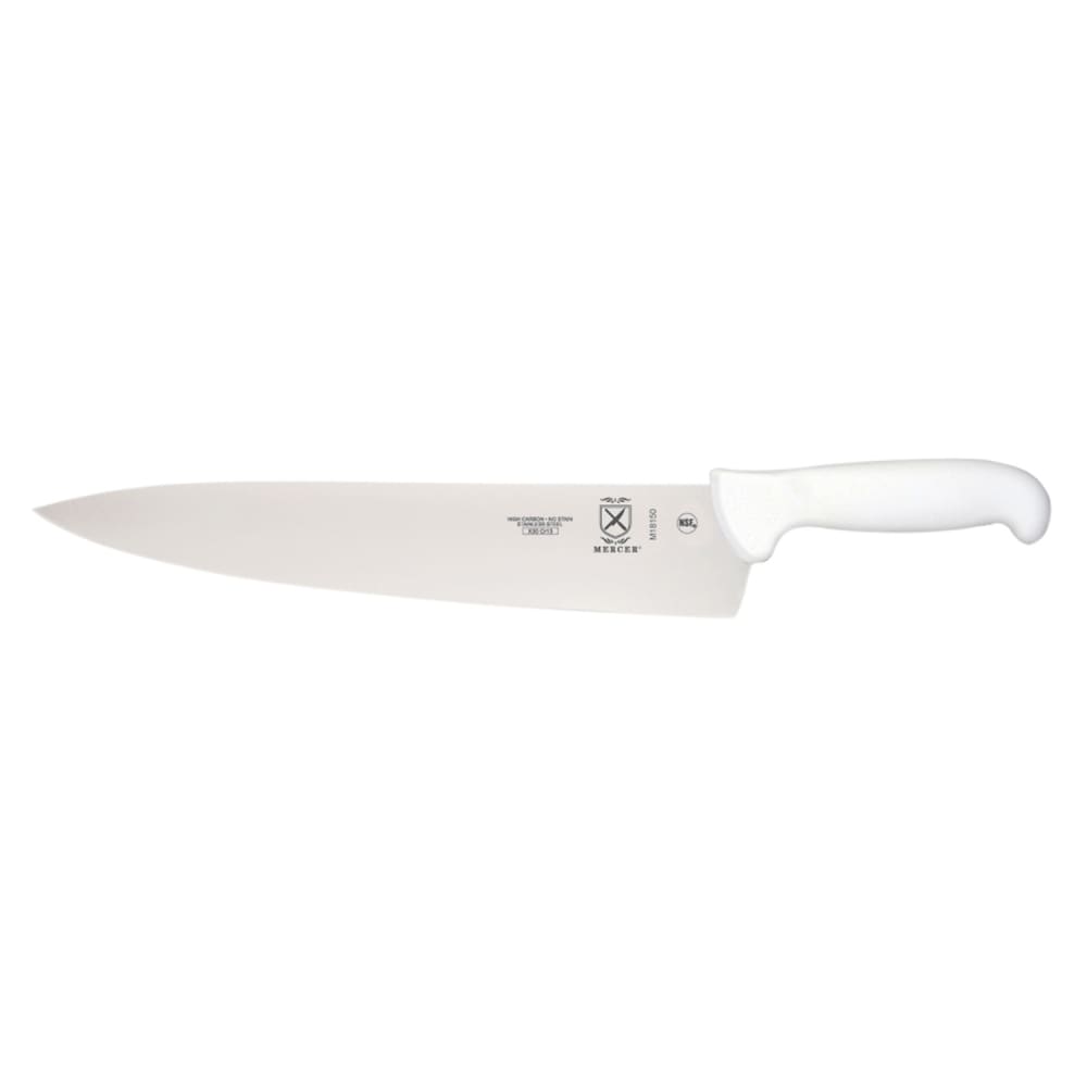 Mercer Culinary M18150 12" Chef's Knife w/ White Polypropylene Handle, High Carbon Japanese Steel