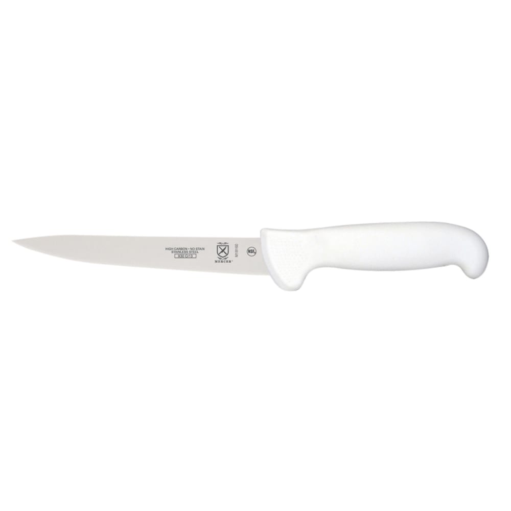 Mercer Culinary M18160 7" Fillet Knife w/ White Polypropylene Handle, High Carbon Japanese Steel