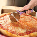 Mercer Culinary M18604PU 4" Pizza Cutter w/ Purple Santoprene®/Polypropylene Handle, High Carbon Japanese Steel thumbnail 2