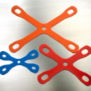 Mercer Culinary M18932 Cutting Board Holder - 8 7/8" x 5 1/8", Silicone, Blue thumbnail 4