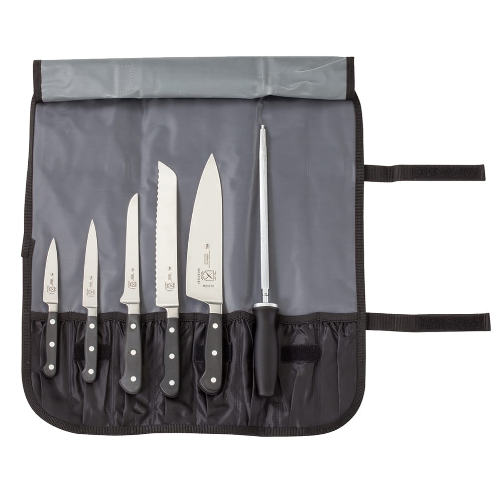 Mercer Culinary M21850 7 Piece Knife Set w/ Storage Roll