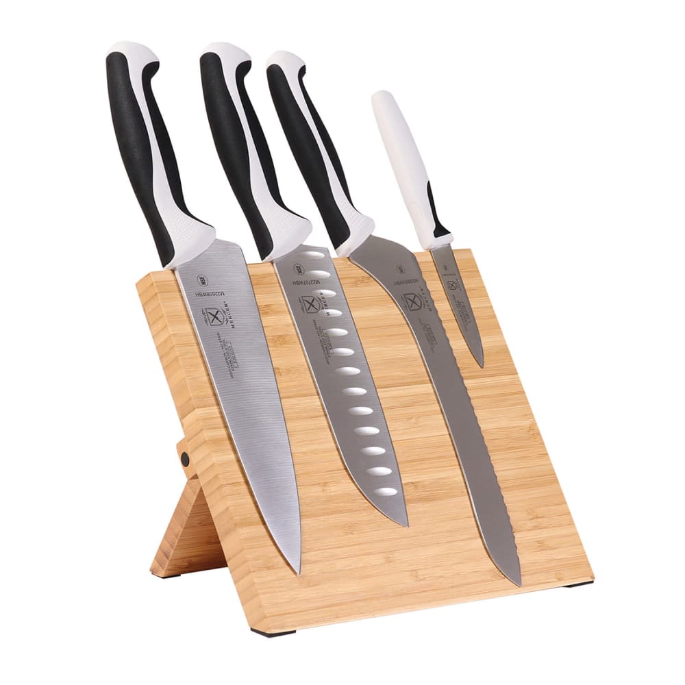 Mercer Culinary M21981WBH 5 Piece Knife Set w/ Bamboo Magnetic Board