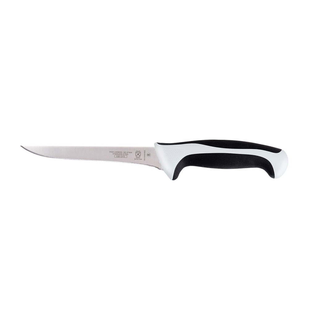 Mercer Culinary M22306WBH 6" Boning Knife w/ White Santoprene®/Polypropylene Handle, High Carbon Japanese Steel