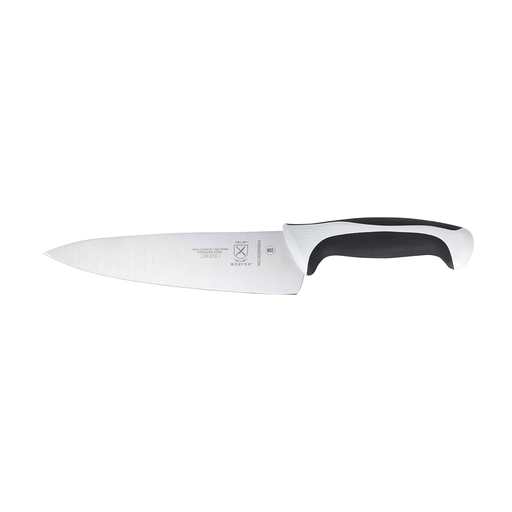Mercer Culinary M22608WBH 8" Millennia Chefs Knife w/ White Santoprene Poly Handle
