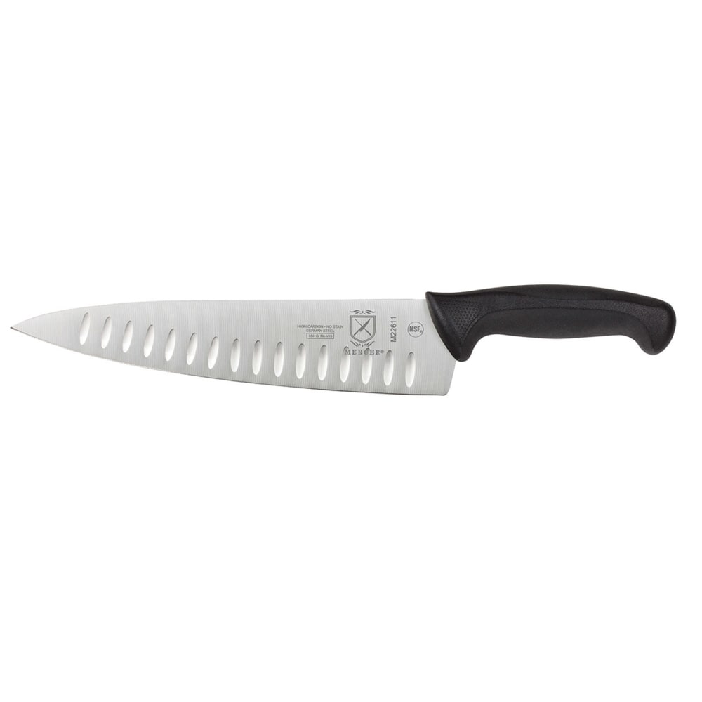 Mercer Culinary M22611 10" Chef's Knife w/ Black Santoprene®/Polypropylene Handle, High Carbon Japanese Steel