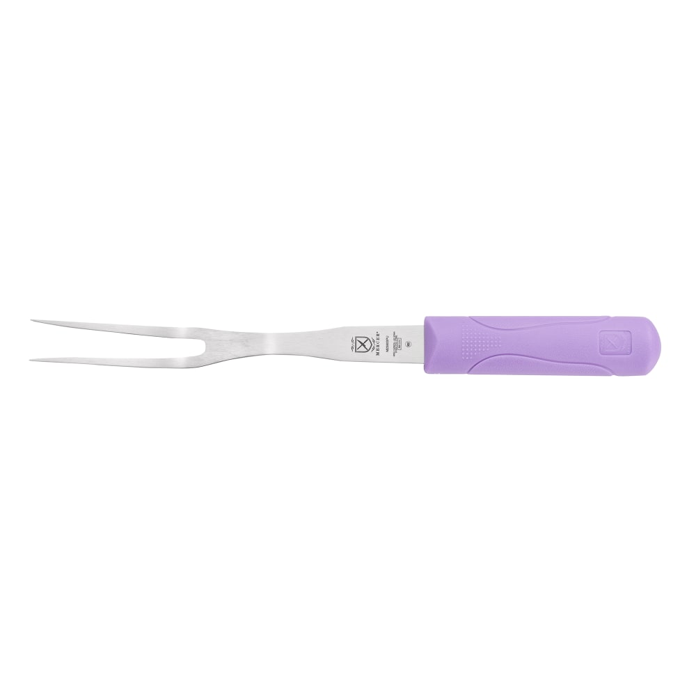 Mercer Culinary M23800PU 8" Carving Fork w/ Purple Polypropylene Handle, High Carbon Japanese Steel