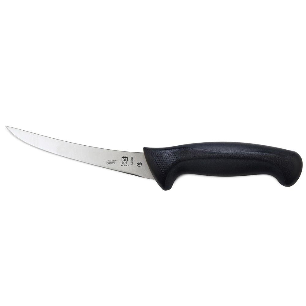 Mercer Culinary M23820 6" Boning Knife w/ Black Santoprene®/Polypropylene Handle, High Carbon Japanese Steel