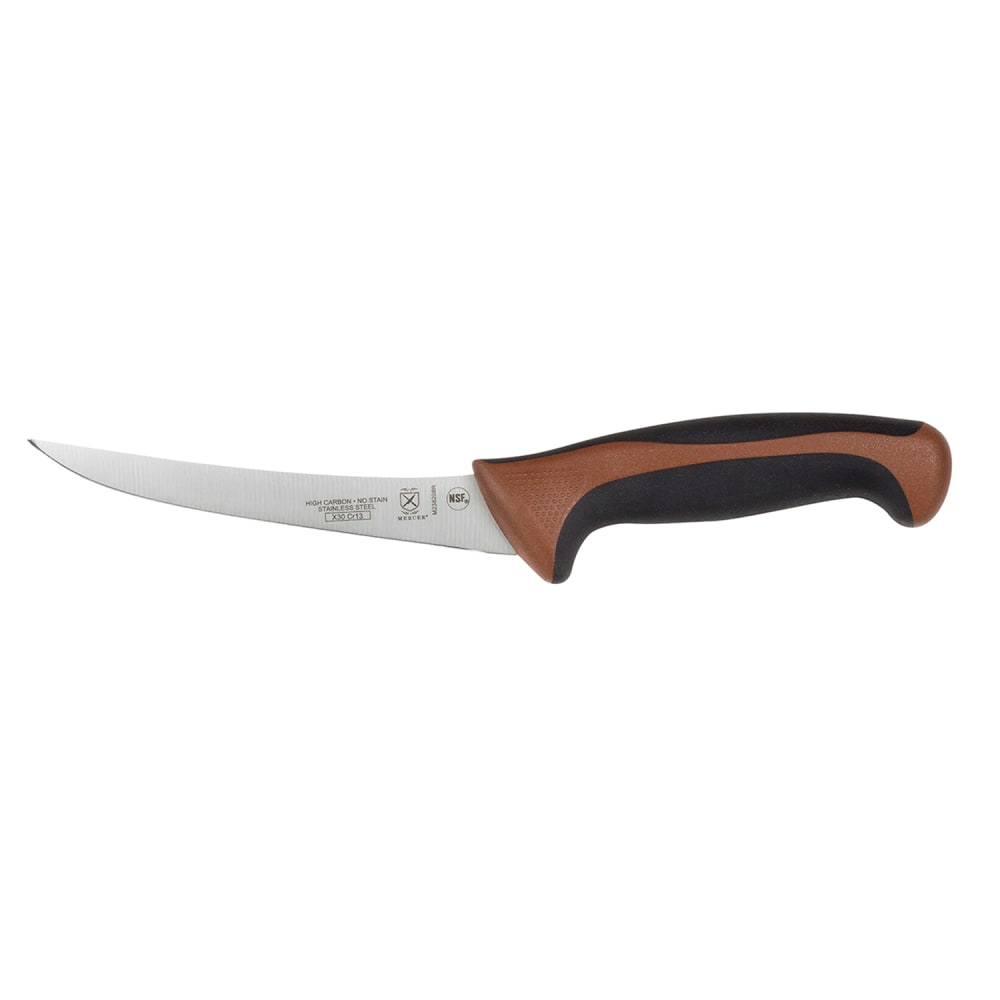 Mercer Culinary M23820BR 6" Boning Knife w/ Brown Santoprene®/Polypropylene Handle, High Carbon Japanese Steel