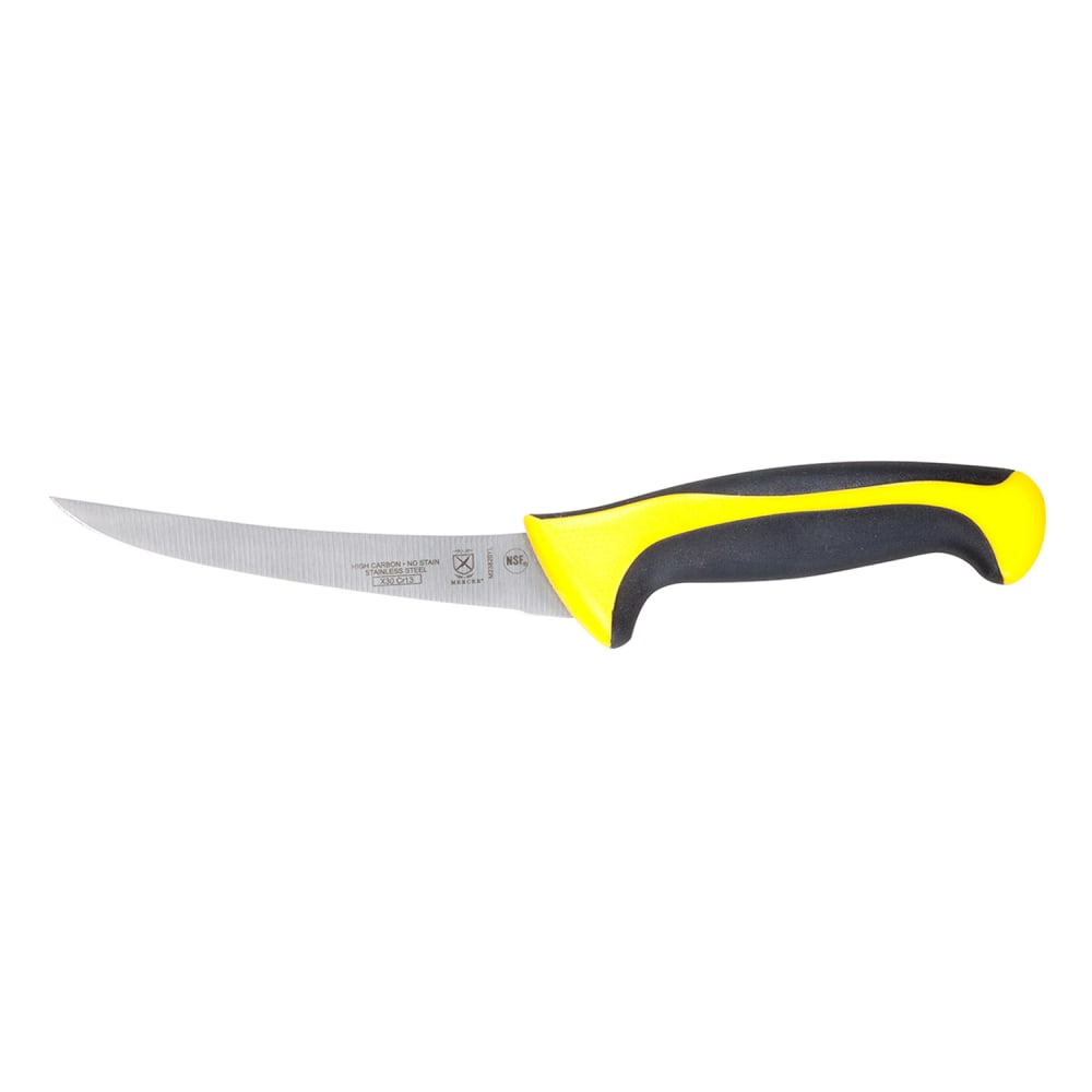 Mercer Culinary M23820YL 6" Boning Knife w/ Yellow Santoprene®/Polypropylene Handle, High Carbon Japanese Steel