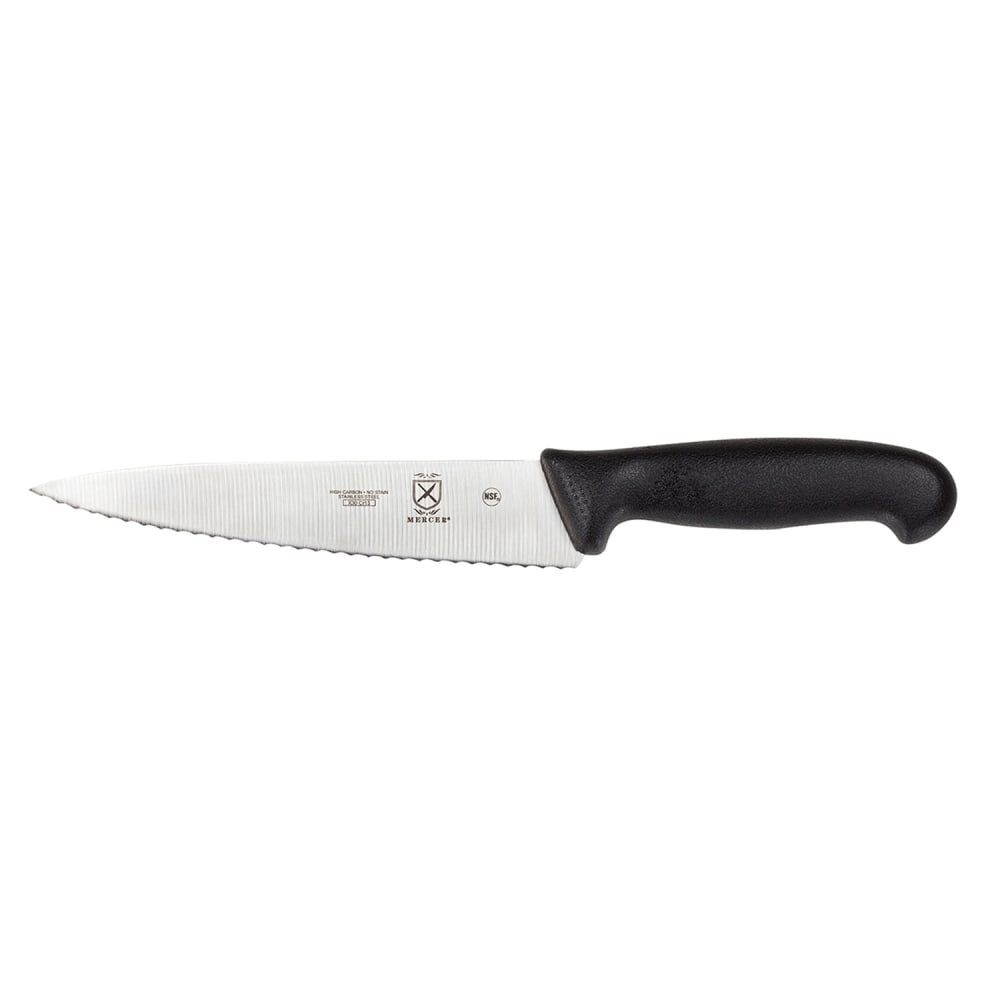 Mercer Culinary M23830 7 1/2" Chef's Knife w/ Black Santoprene®/Polypropylene Handle, High Carbon Japanese Steel
