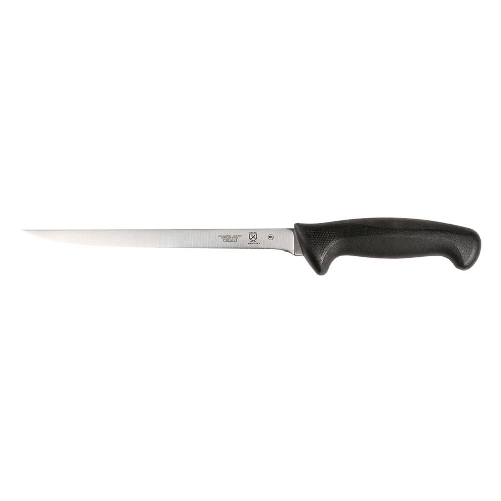 Mercer Culinary M23860 8 1/2" Fillet Knife w/ Black Santoprene®/Polypropylene Handle, High Carbon Japanese Steel