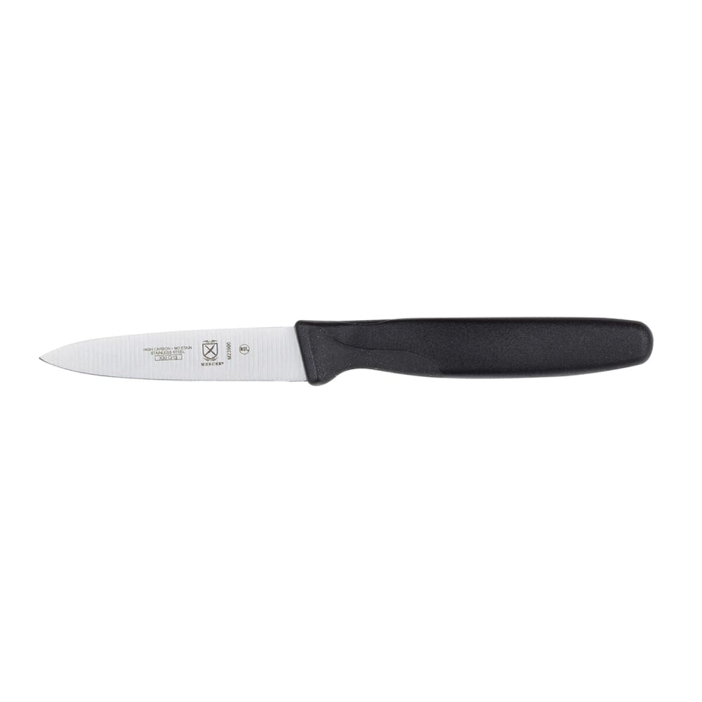 Mercer Culinary M23903 3" Paring Knife w/ Black Santoprene®/Polypropylene Handle, High Carbon Japanese Steel
