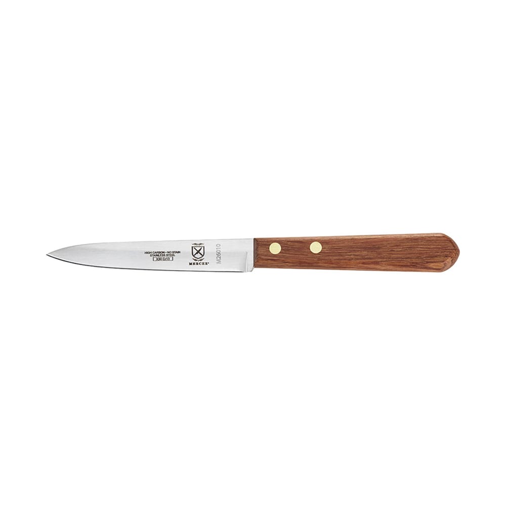 Mercer Culinary M26010 3 1/2" Paring Knife w/ Rosewood Handle, High Carbon Japanese Steel