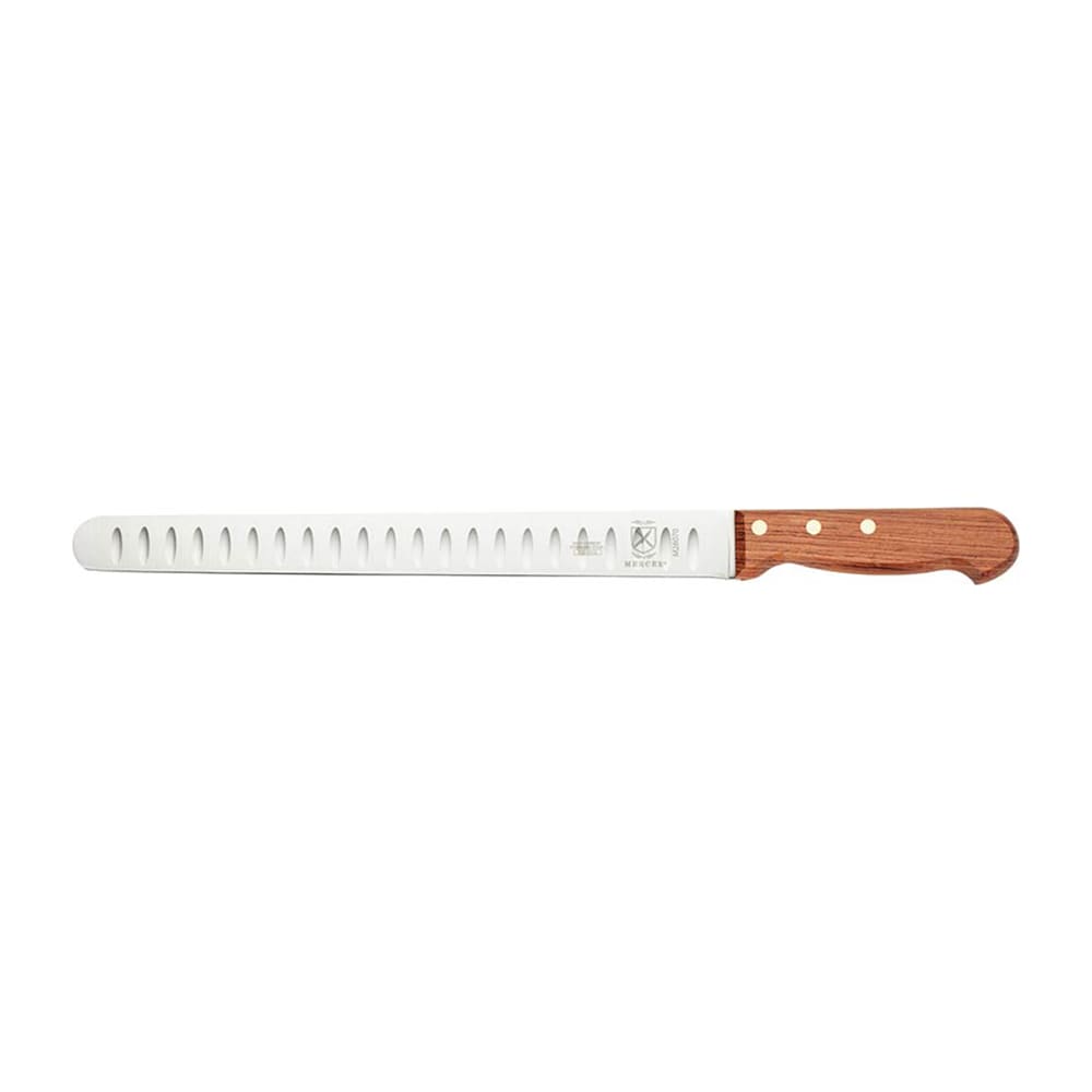 Mercer Culinary M26070 12" Granton Slicer Knife w/ Rosewood Handle, High Carbon Japanese Steel