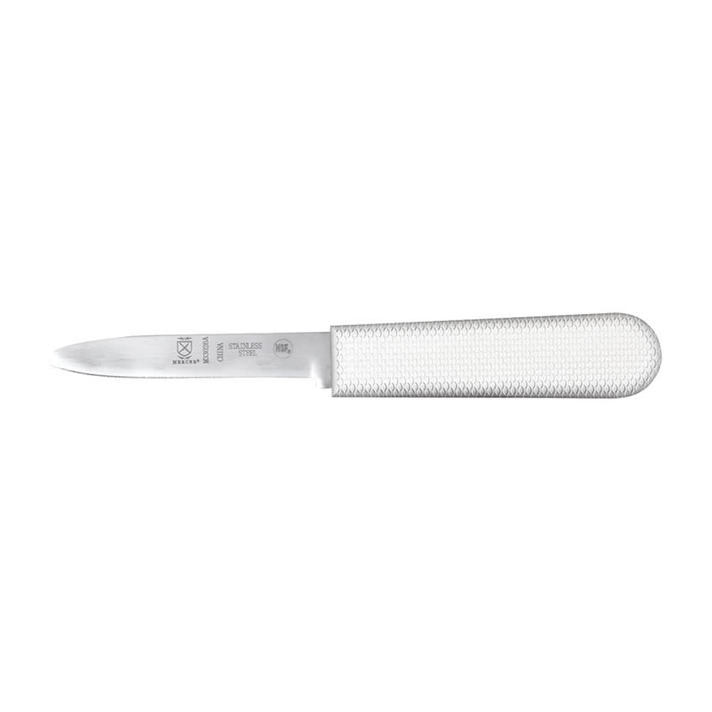 Mercer Culinary M33026A 3 1/4" Clam Knife w/ White Polypropylene Handle, High Carbon Japanese Steel