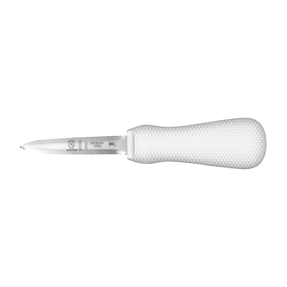 Mercer Culinary M33028A 3" Oyster Knife w/ White Polypropylene Handle, High Carbon Japanese Steel