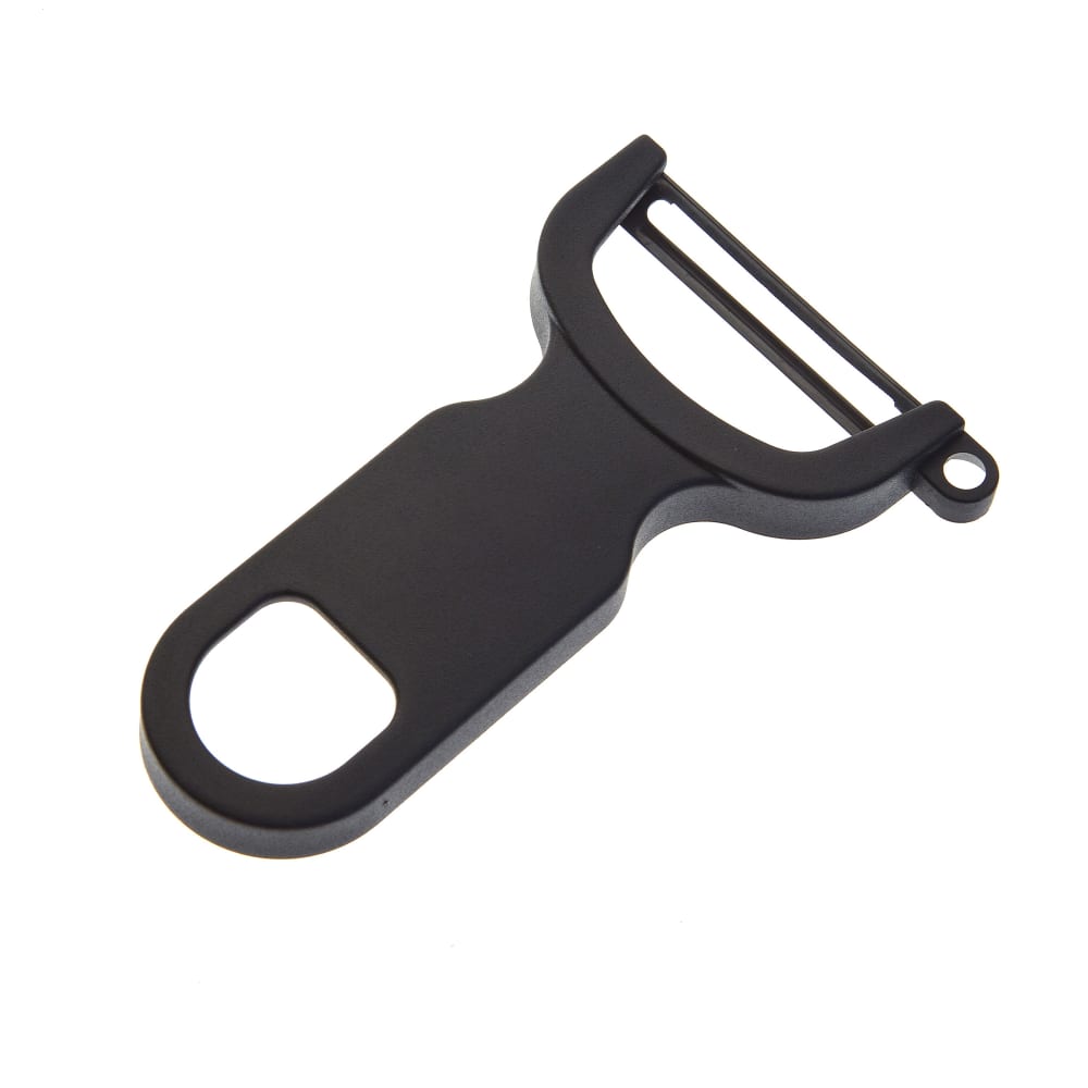 Mercer Culinary M33071BKB "Y" Peeler w/ Straight Edge, Ergonomic Polypropylene Handle, Black