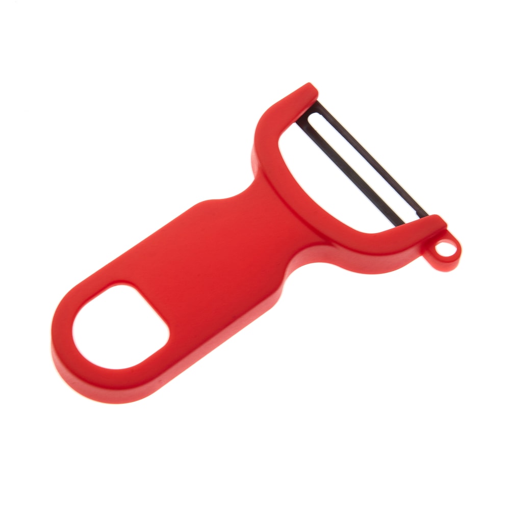 Mercer Culinary M33071RDB "Y" Peeler w/ Straight Edge, Ergonomic Polypropylene Handle, Red