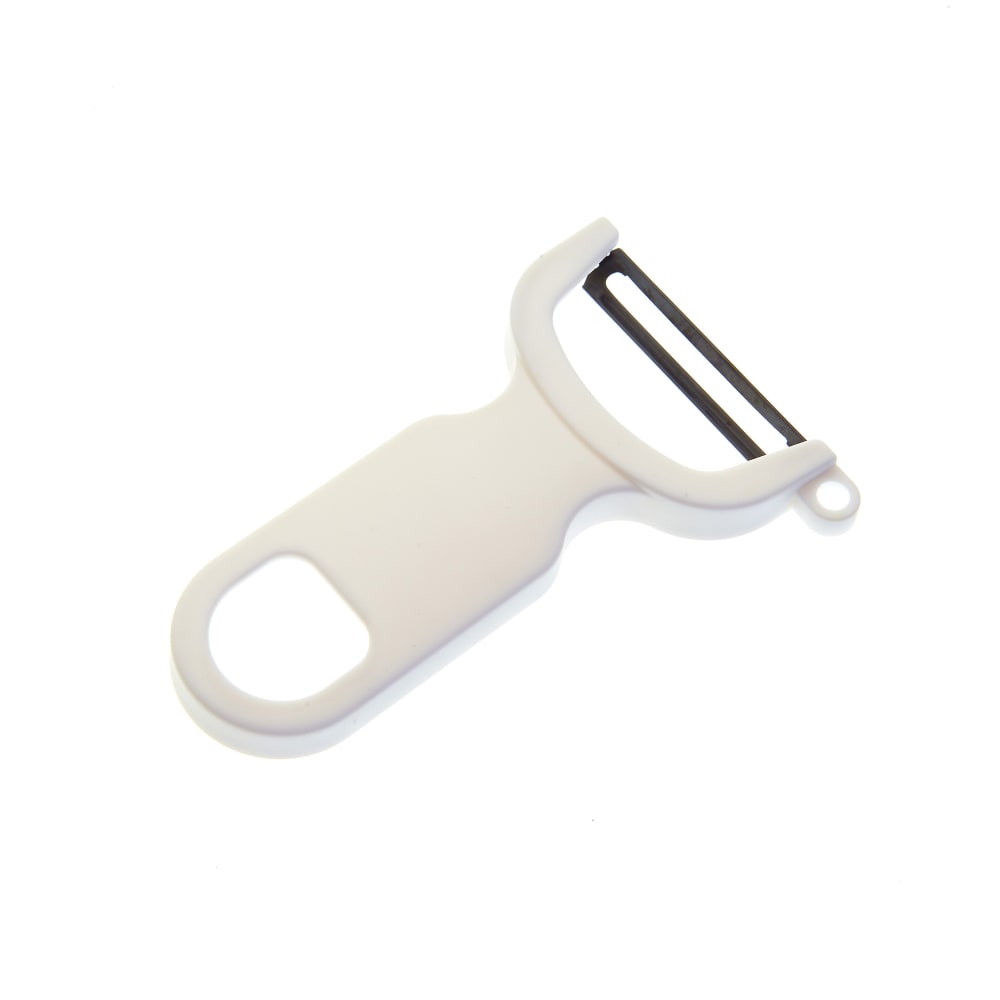 Mercer Culinary M33071WHB "Y" Peeler w/ Straight Edge, Ergonomic Polypropylene Handle, White