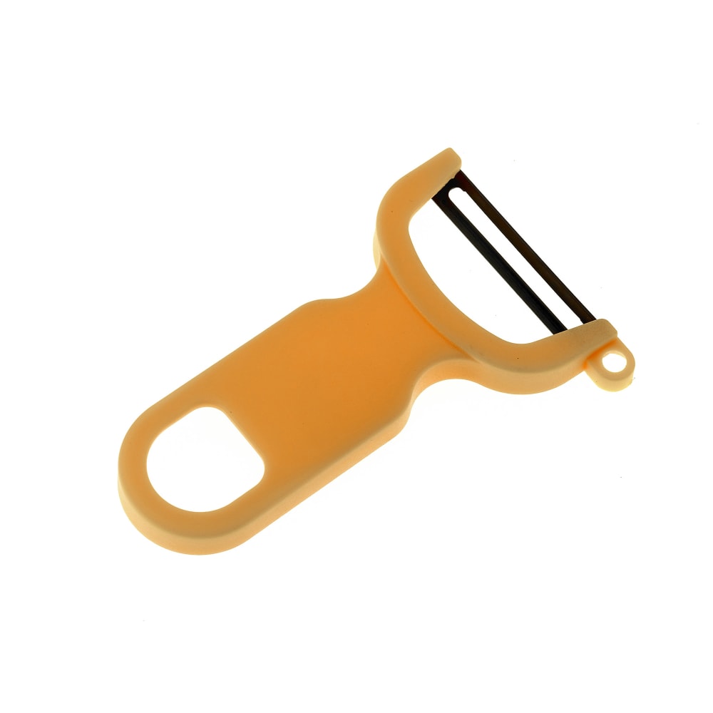 Mercer Culinary M33071YLB "Y" Peeler w/ Straight Edge, Ergonomic Polypropylene Handle, Yellow